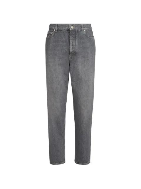 Greyscale denim iconic fit five-pocket trousers by BRUNELLO CUCINELLI