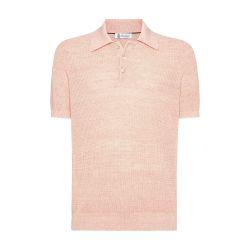 Half English rib knit polo by BRUNELLO CUCINELLI