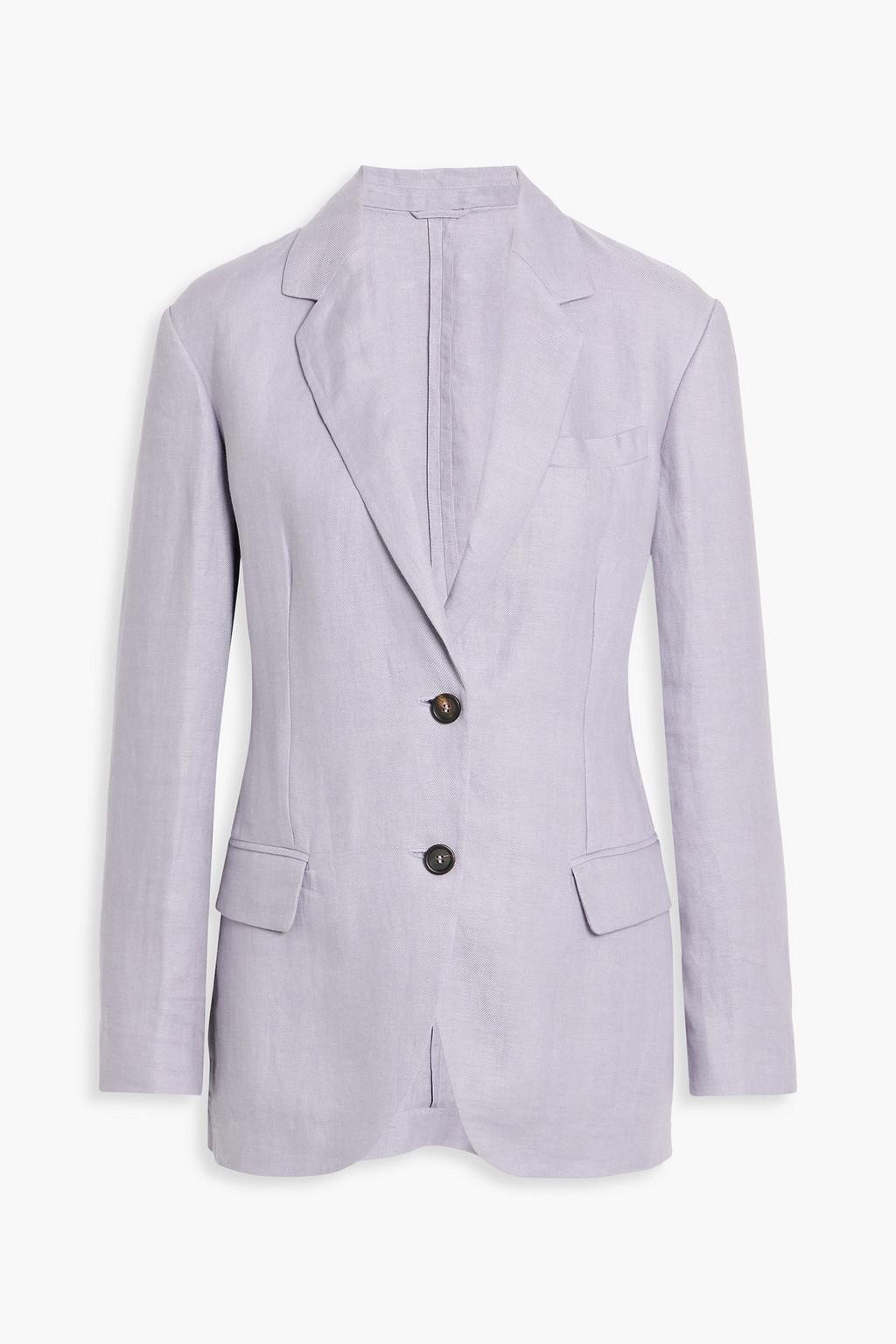 Hemp and linen-blend twill blazer by BRUNELLO CUCINELLI