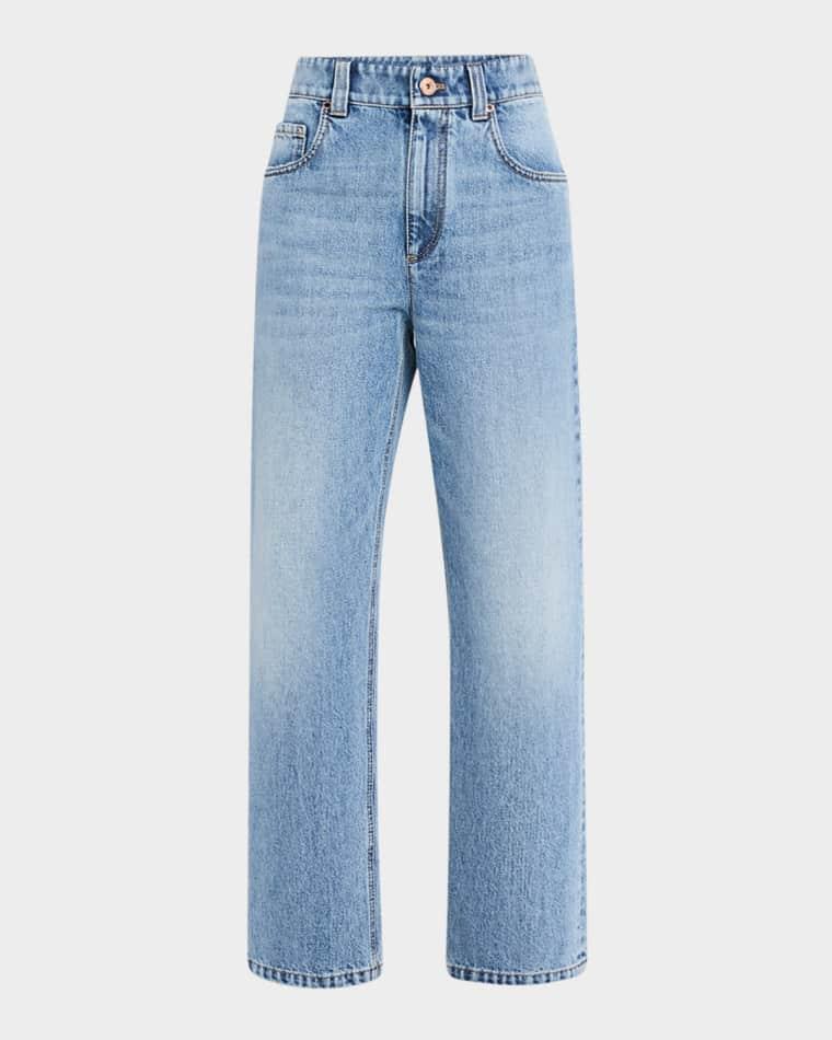 High-Rise Straight Jeans by BRUNELLO CUCINELLI