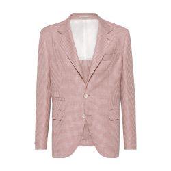 Houndstooth deconstructed blazer by BRUNELLO CUCINELLI