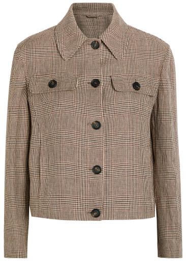 Houndstooth linen jacket by BRUNELLO CUCINELLI