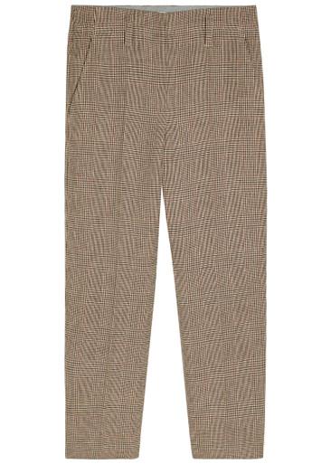 Houndstooth straight-leg trousers by BRUNELLO CUCINELLI