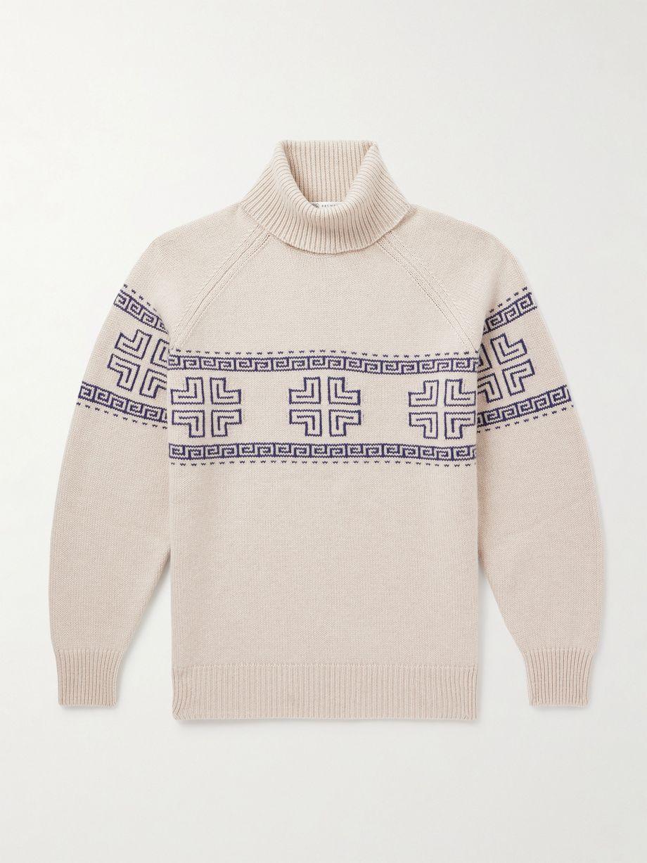 Intarsia-Knit Cashmere Rollneck Sweater by BRUNELLO CUCINELLI