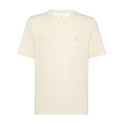 Jersey t-shirt with logo by BRUNELLO CUCINELLI