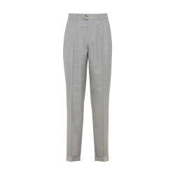 Leisure fit trousers with double pleats by BRUNELLO CUCINELLI