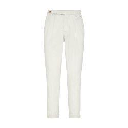 Leisure fit trousers with double pleats by BRUNELLO CUCINELLI