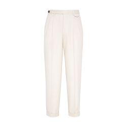 Leisure fit trousers with double pleats by BRUNELLO CUCINELLI