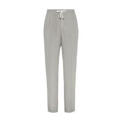 Leisure fit trousers with drawstring by BRUNELLO CUCINELLI