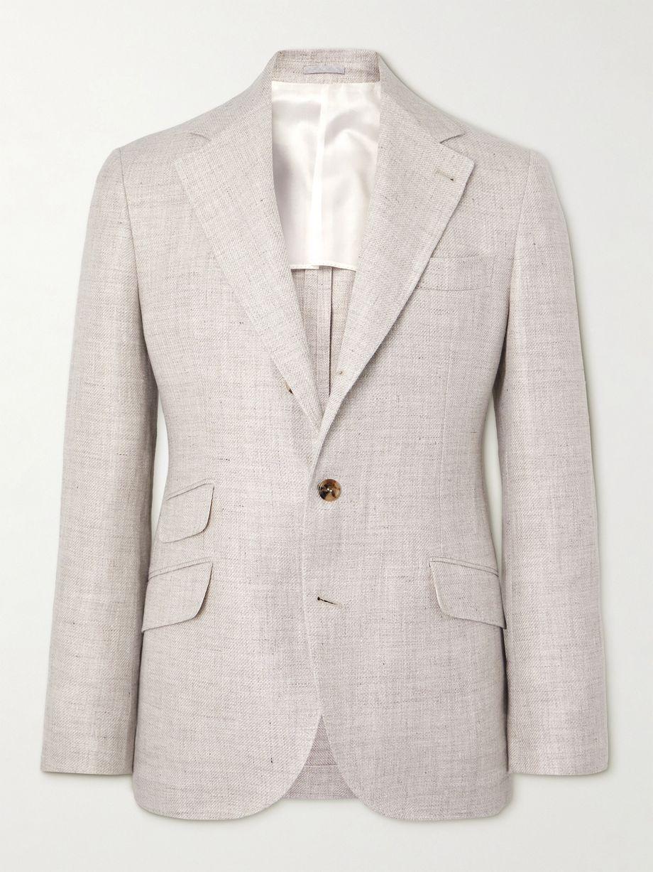 Linen, Wool and Silk-Blend Blazer by BRUNELLO CUCINELLI