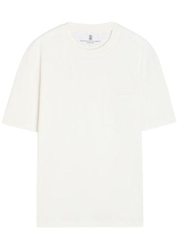 Linen and cotton-blend T-shirt by BRUNELLO CUCINELLI