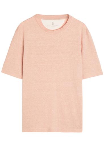 Linen and cotton-blend T-shirt by BRUNELLO CUCINELLI