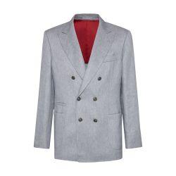 Linen denim jacket by BRUNELLO CUCINELLI