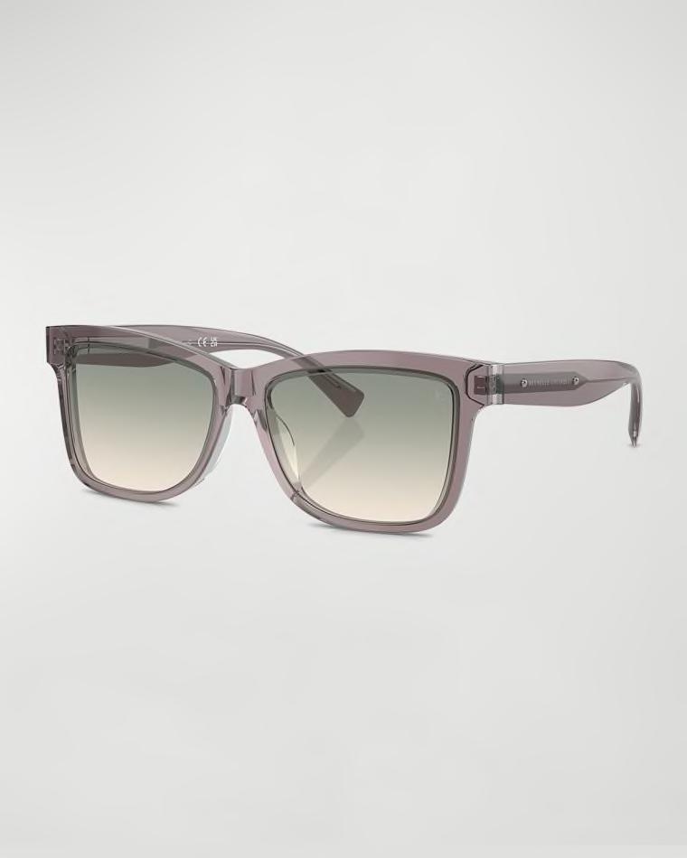 Logo Acetate Butterfly Sunglasses by BRUNELLO CUCINELLI