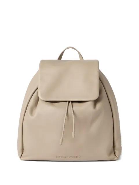 Mellow leather backpack by BRUNELLO CUCINELLI