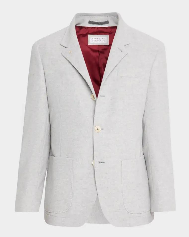 Men's Cashmere Blazer-Style Coat by BRUNELLO CUCINELLI