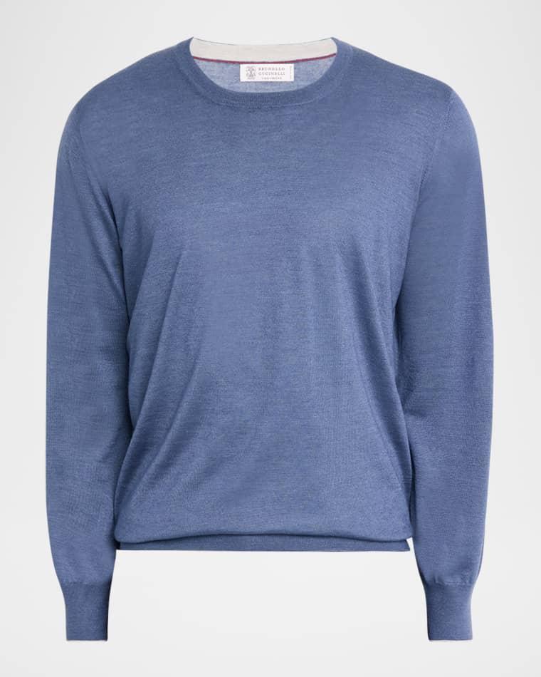 Men's Cashmere Knit Crewneck Sweater by BRUNELLO CUCINELLI