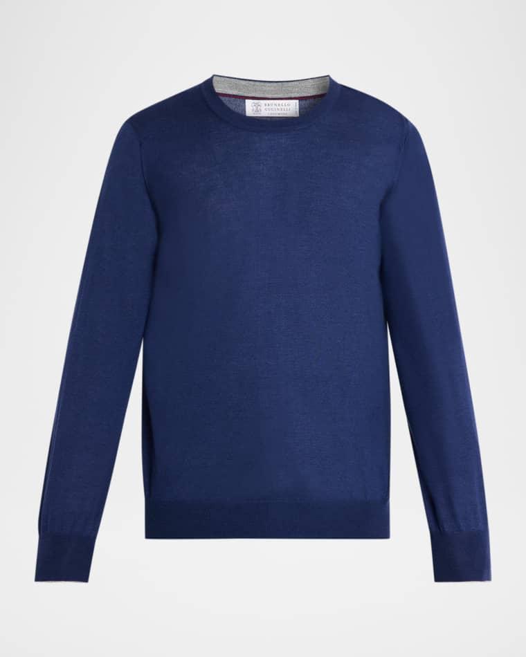 Men's Cashmere Knit Crewneck Sweater by BRUNELLO CUCINELLI