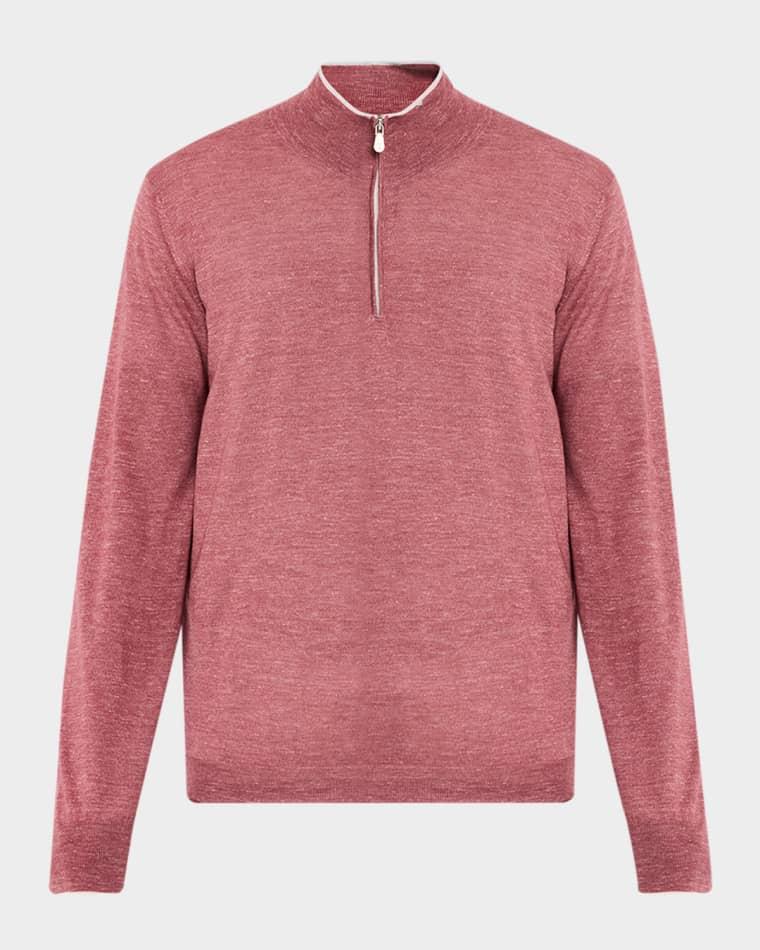 Men's Cashmere Knit Quarter-Zip Sweater by BRUNELLO CUCINELLI