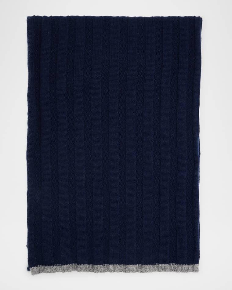 Men's Cashmere Ribbed Scarf by BRUNELLO CUCINELLI