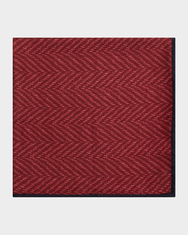 Men's Chevron-Print Silk Pocket Square by BRUNELLO CUCINELLI