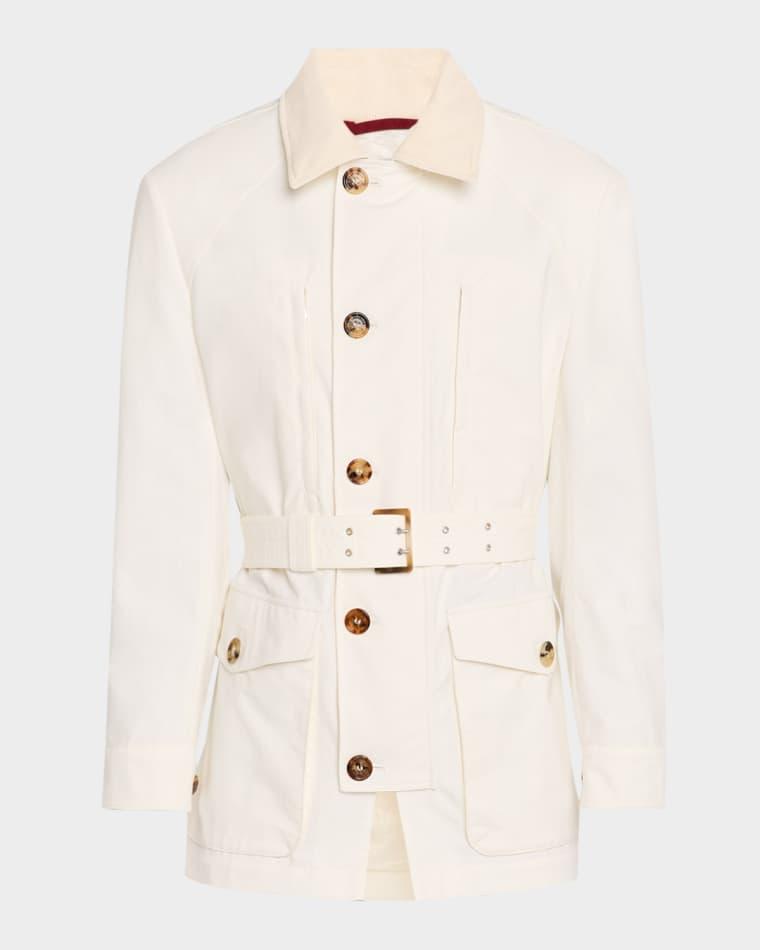 Men's Corduroy-Collar Safari Jacket by BRUNELLO CUCINELLI
