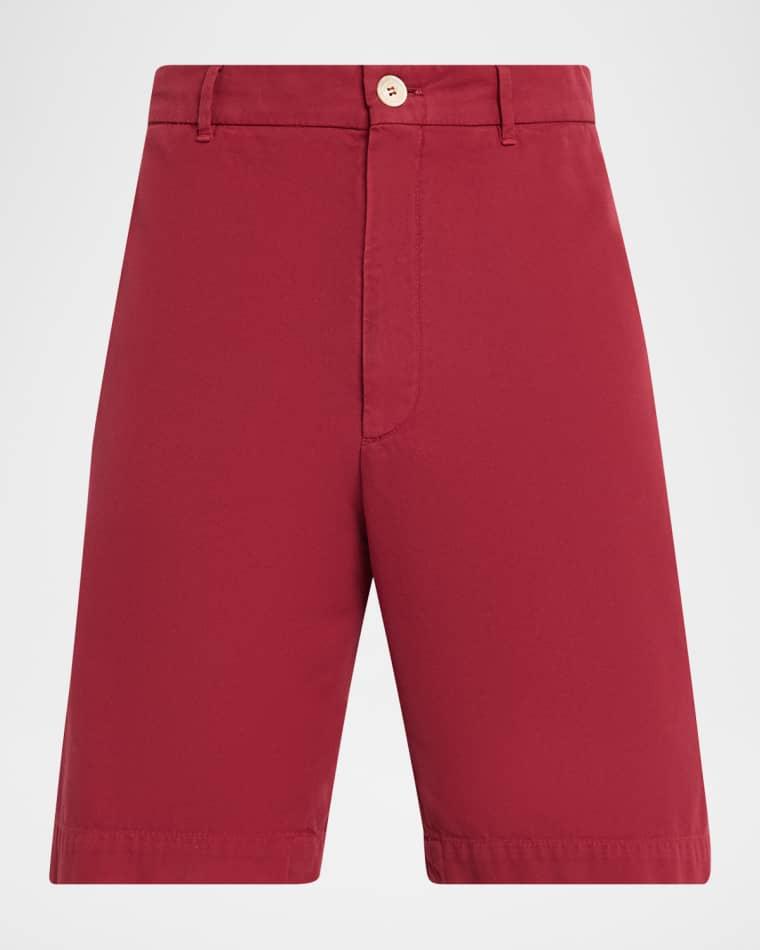 Men's Cotton Gabardine Garment-Dyed Bermuda Shorts by BRUNELLO CUCINELLI