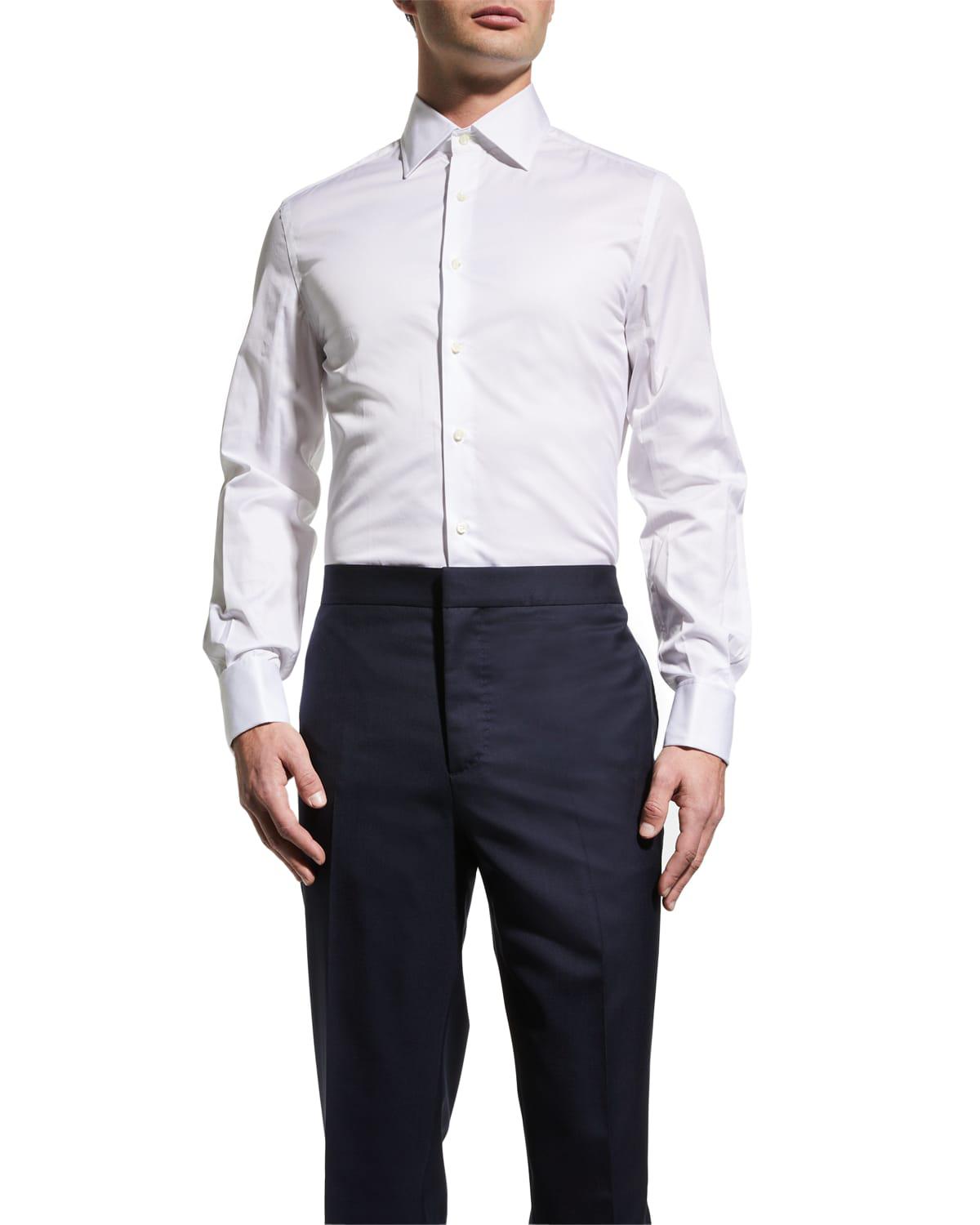 Men's French-Cuff Tuxedo Dress Shirt by BRUNELLO CUCINELLI