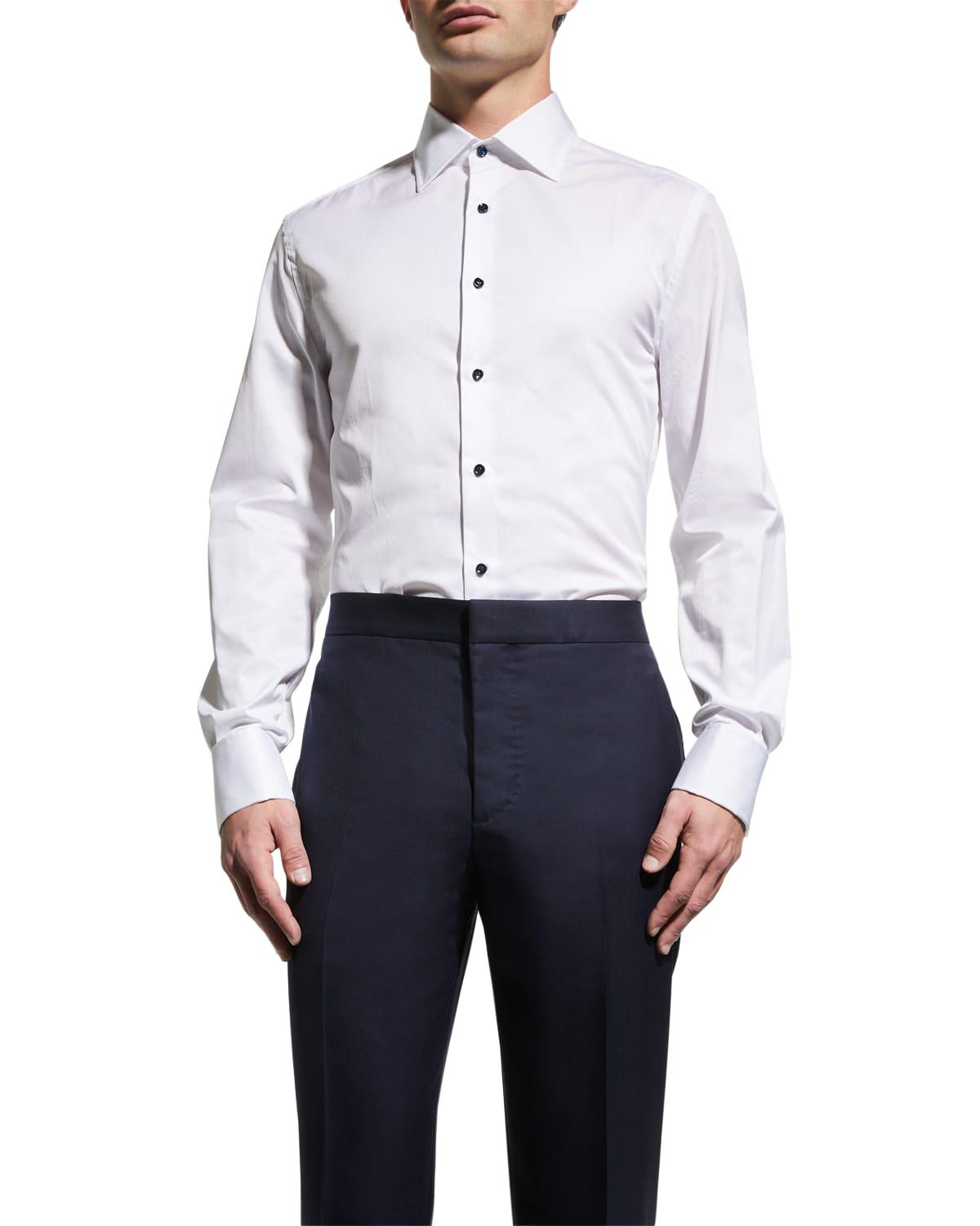 Men's French-Cuff Tuxedo Dress Shirt by BRUNELLO CUCINELLI
