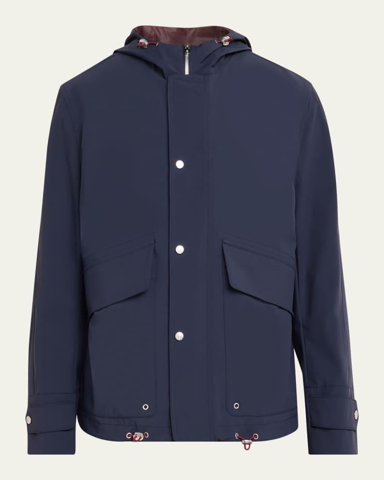 Men's Hooded Water-Resistant Jacket by BRUNELLO CUCINELLI