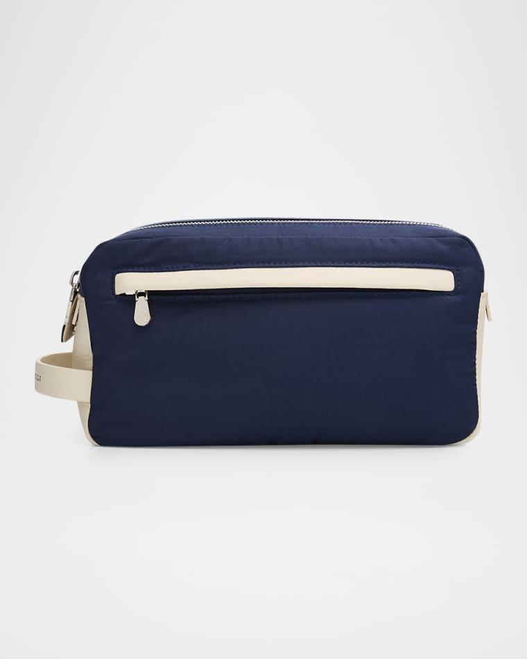 Men's Leather Double-Zip Toiletry Bag by BRUNELLO CUCINELLI