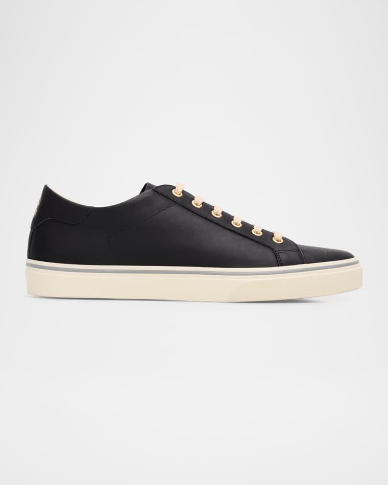 Men's Leather Foiled Logo Low-Top Sneakers by BRUNELLO CUCINELLI