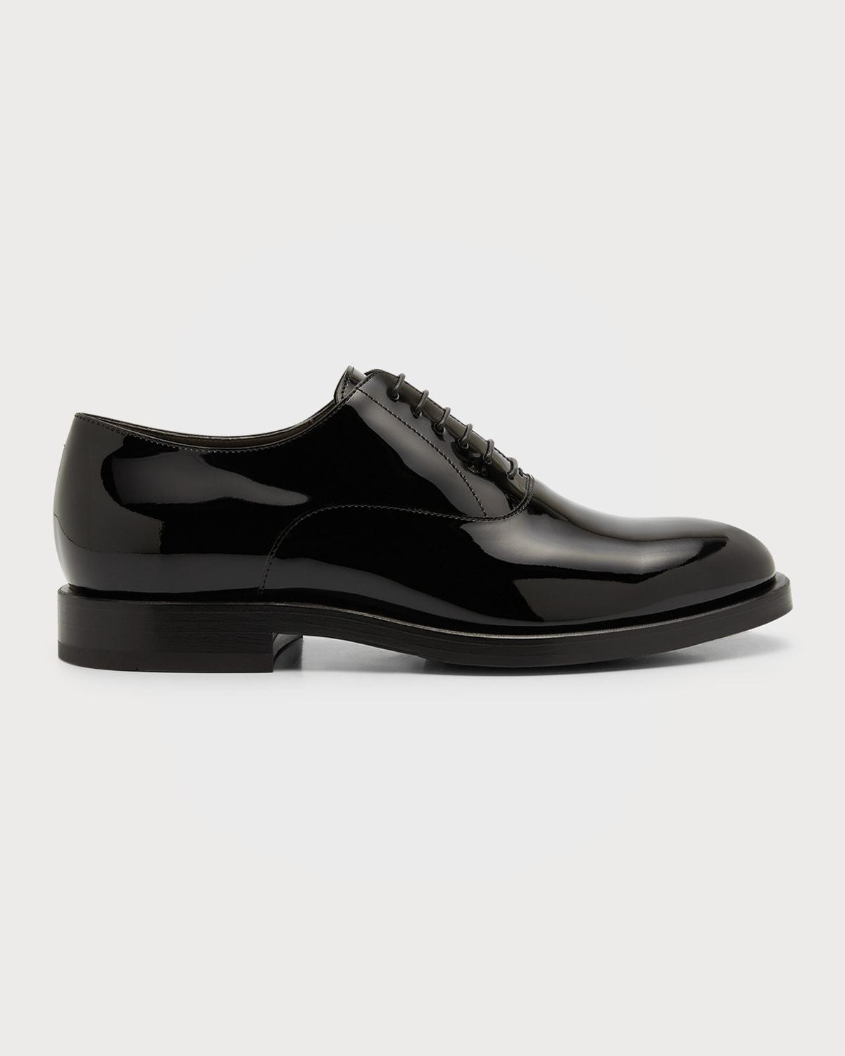 Men's Patent Leather Tuxedo Oxford Shoes by BRUNELLO CUCINELLI