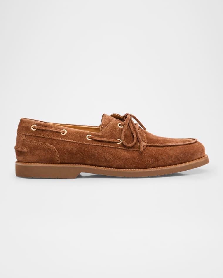Men's Suede Boat Shoes by BRUNELLO CUCINELLI