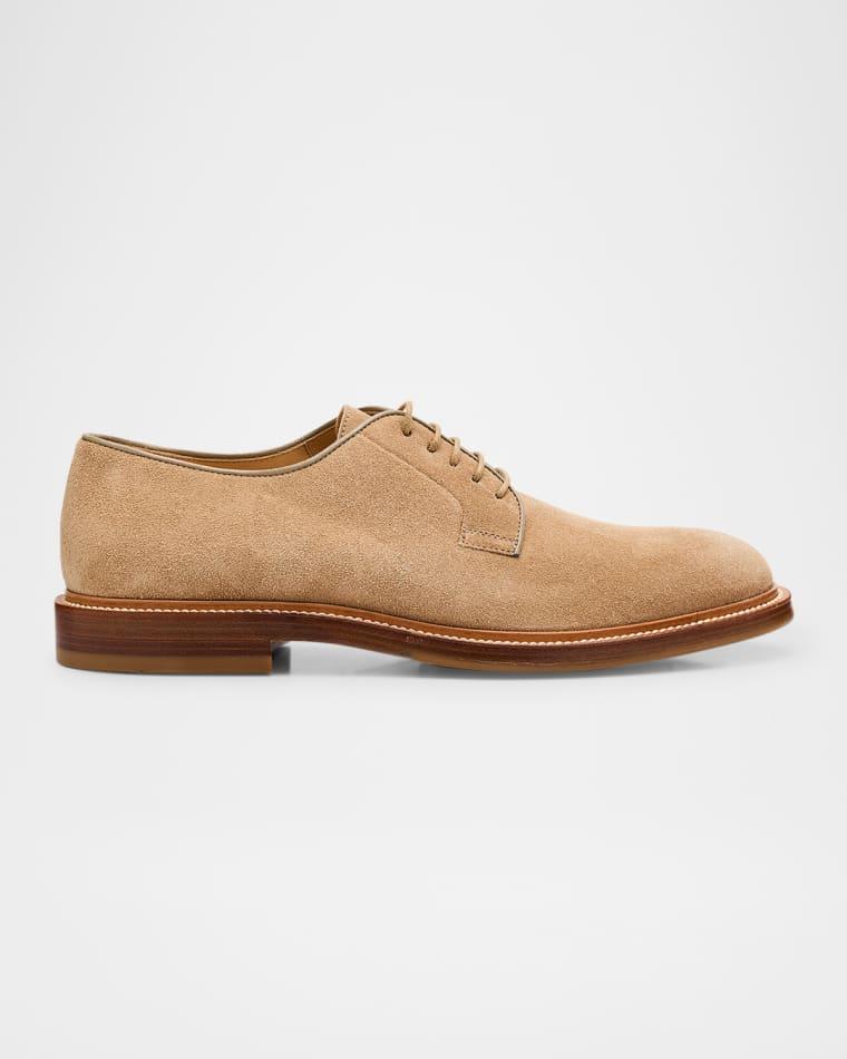 Men's Suede Derby Shoes by BRUNELLO CUCINELLI