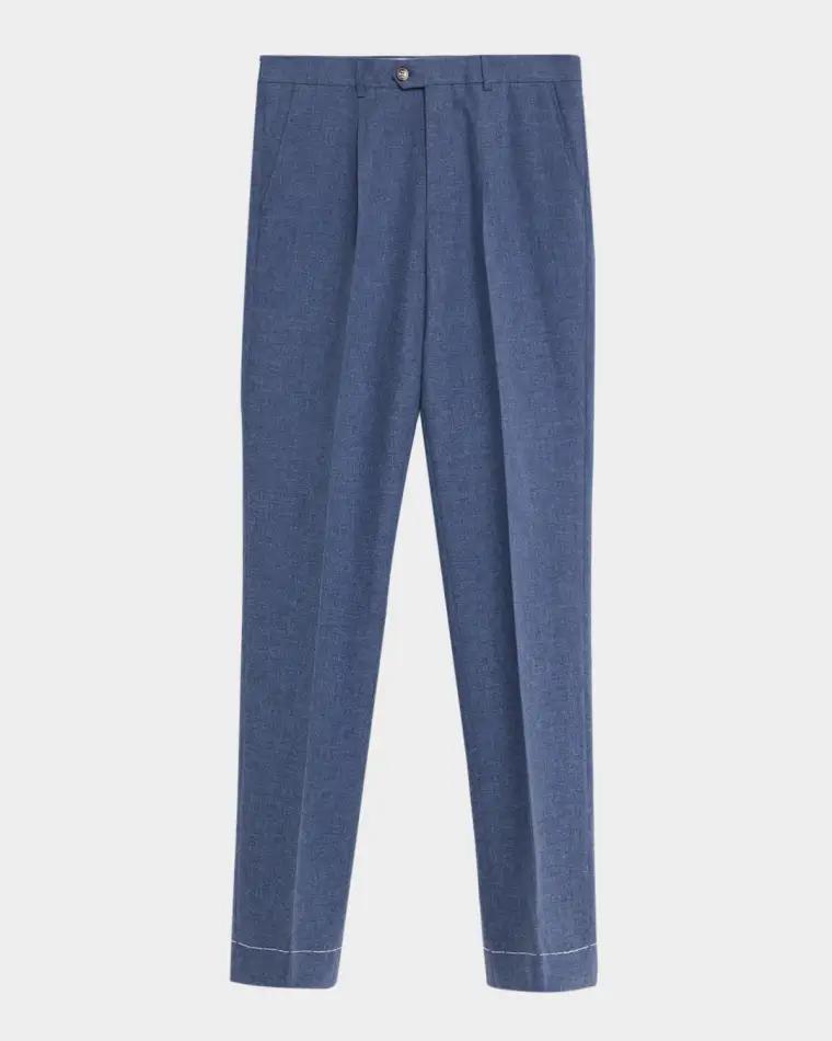 Men's Tailored-Fit Pleated Trousers by BRUNELLO CUCINELLI