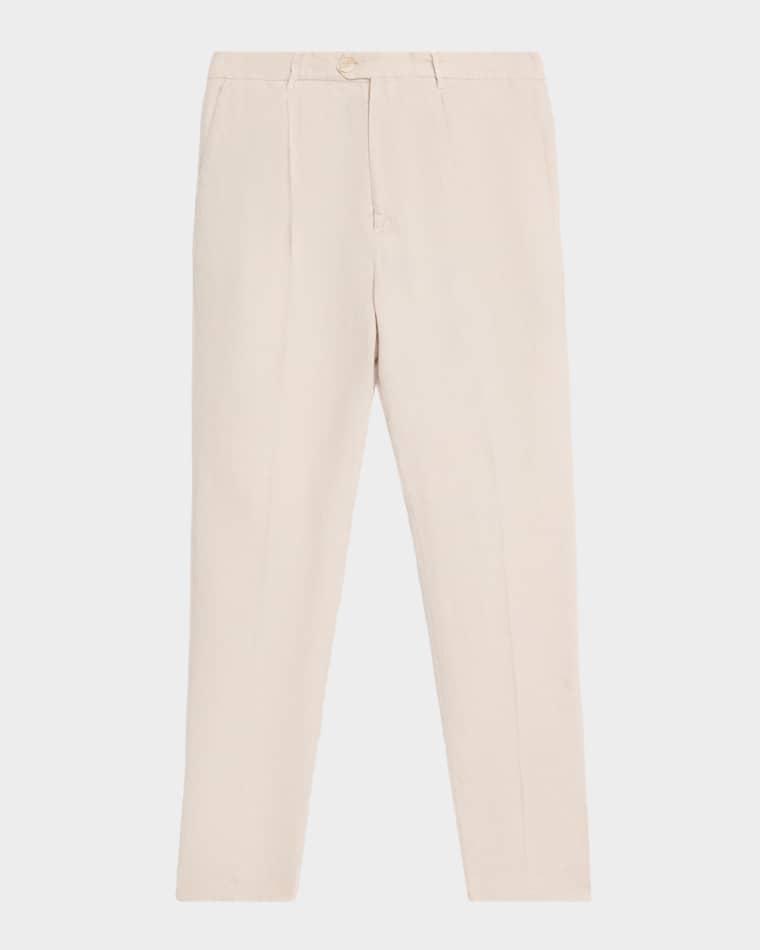 Men's Wool Straight-Leg Pleated Pants by BRUNELLO CUCINELLI