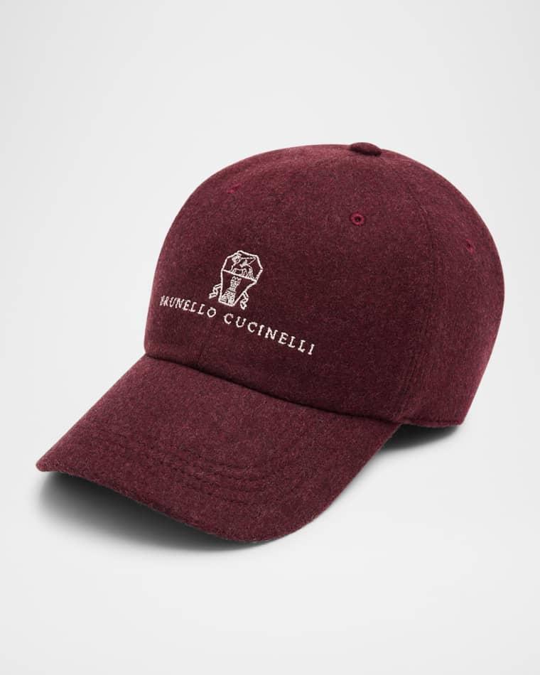 Men's Wool and Cashmere Logo Baseball Cap by BRUNELLO CUCINELLI