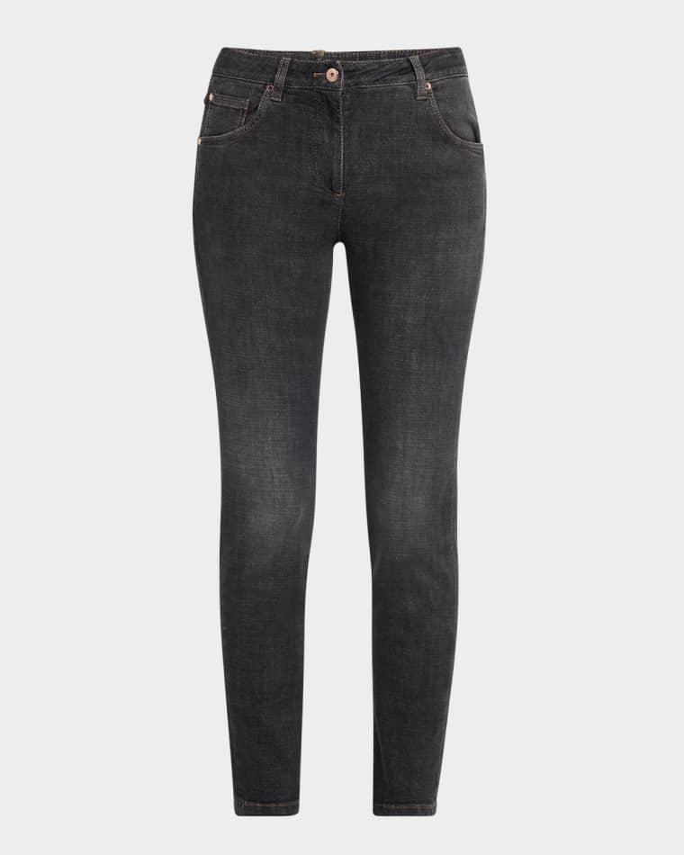 Mid-Rise Slim-Leg Ankle Denim Jeans by BRUNELLO CUCINELLI