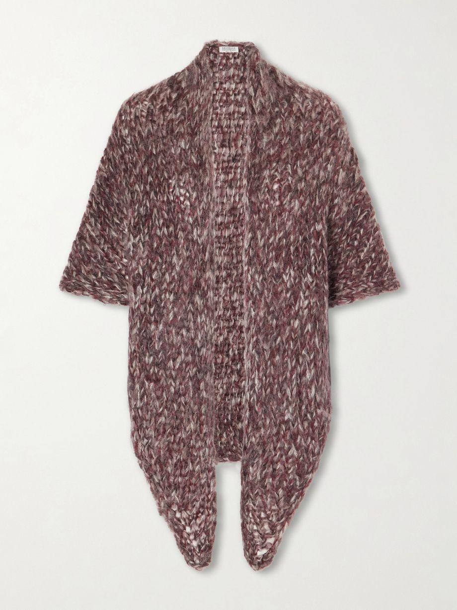 Mohair-blend poncho by BRUNELLO CUCINELLI