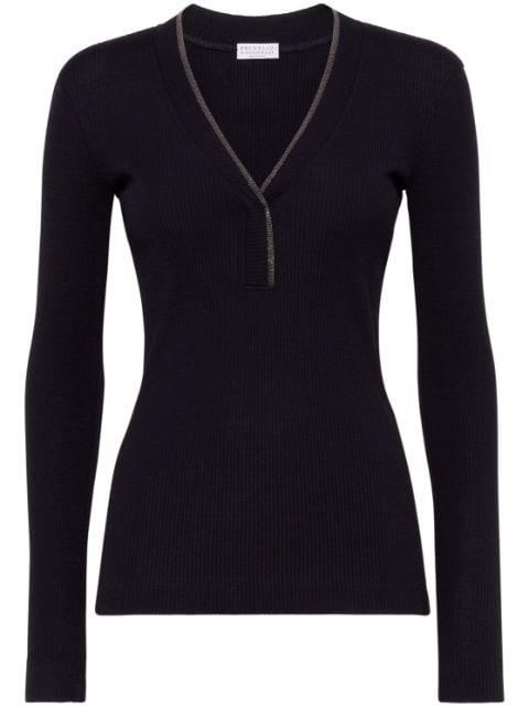 Monili bead-embellished jumper by BRUNELLO CUCINELLI