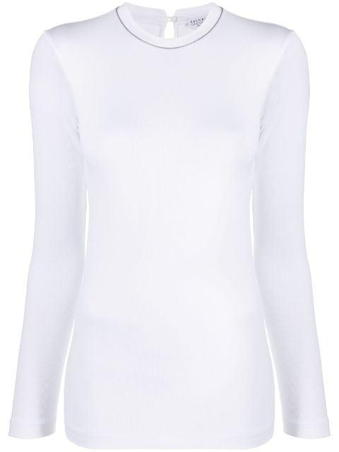 Monili bead-embellished top by BRUNELLO CUCINELLI