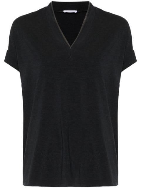 Monili-chain cotton T-shirt by BRUNELLO CUCINELLI
