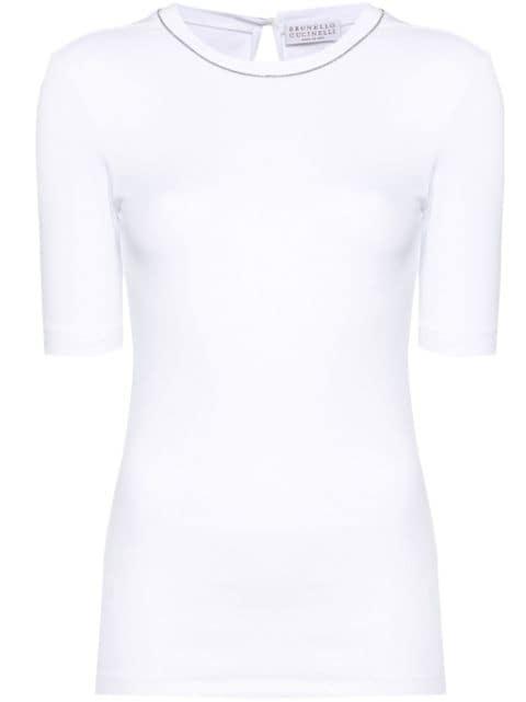 Monili-chain cotton jumper by BRUNELLO CUCINELLI