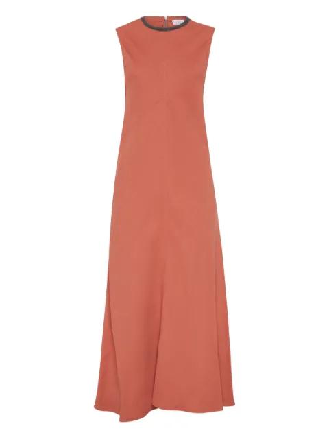 Monili chain-detail midi dress by BRUNELLO CUCINELLI