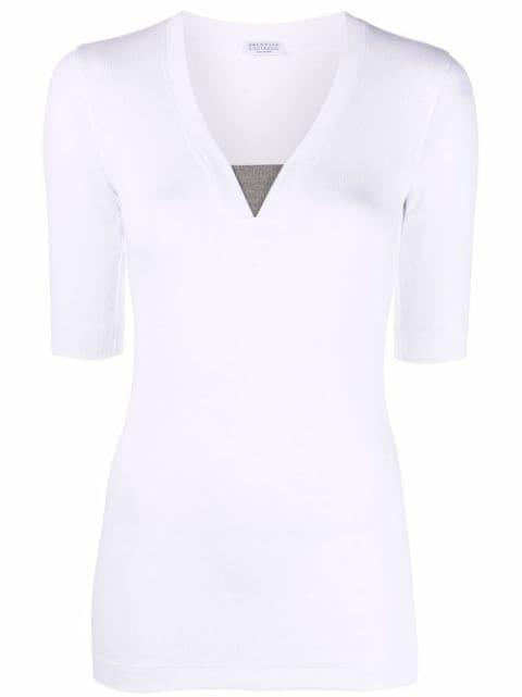 Monili chain-embellished T-shirt by BRUNELLO CUCINELLI