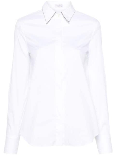 Monili-chain poplin shirt by BRUNELLO CUCINELLI