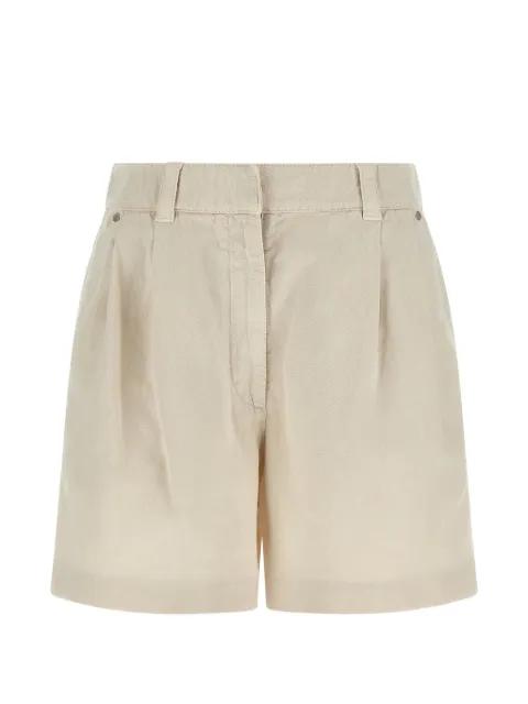 Monili-detail concealed-fastening shorts by BRUNELLO CUCINELLI