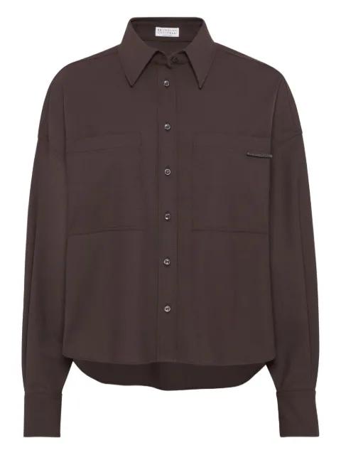 Monili-detail shirt by BRUNELLO CUCINELLI