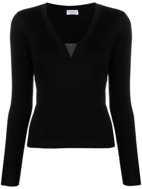 Monili-embellished T-shirt by BRUNELLO CUCINELLI
